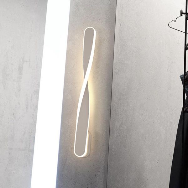 

modern minimalist led wall light for living room bedroom bedside white black aisle staircase indoor decoration sconce lighting