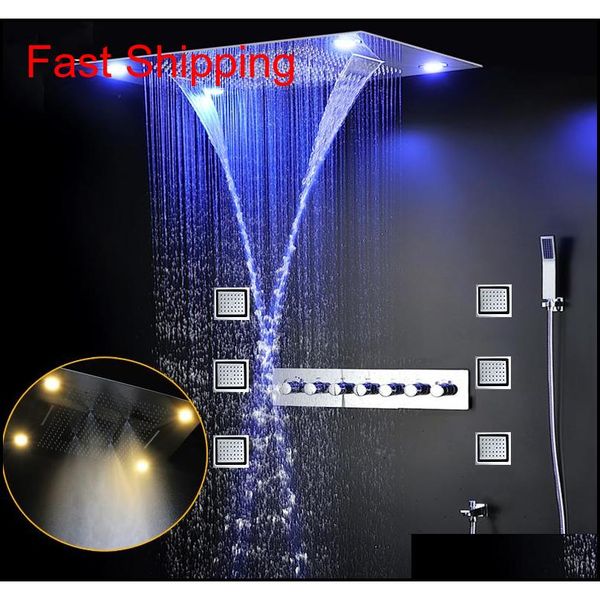 

most complete shower set 6 functions luxurious bath system large waterfall dual rain misty concealed cei qylyey new_dhbest
