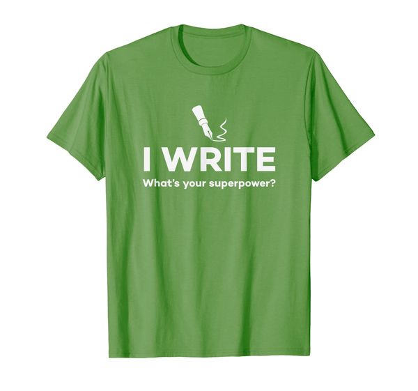 

i write what's your superpower t-shirt writing writer tshirt, White;black