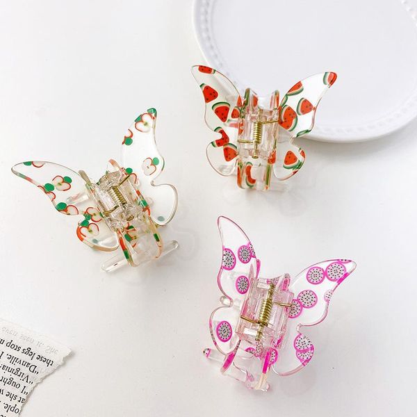 

hair clips & barrettes multicolor butterfly clip fruit series acrylic super beautiful little fairy accessories cute headdress, Golden;silver