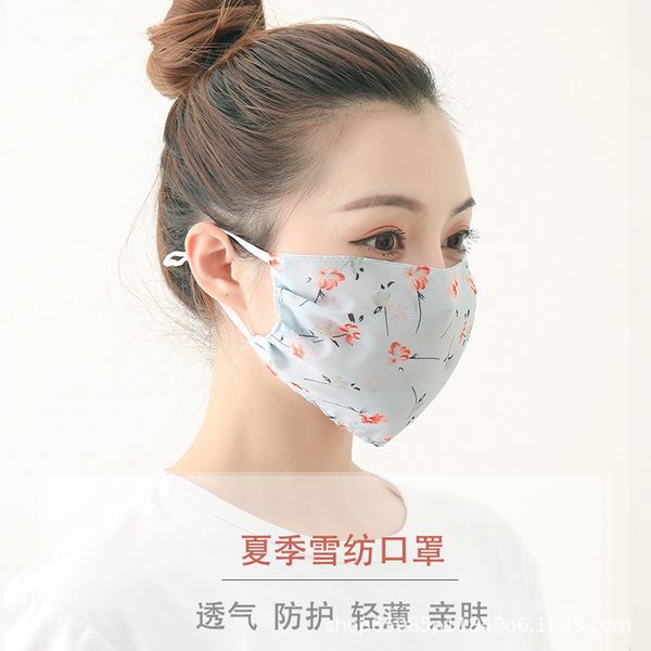 

chiffon thin women's sunscreen mask in spring and summer