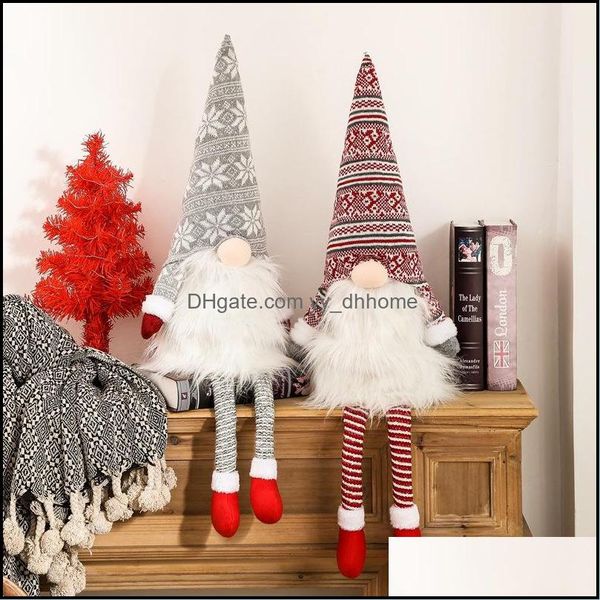 Decorazioni natalizie Forniture per feste festive Casa Giardino Gnomo Albero Topper Ornamenti Tomte svedesi Gnomi di Babbo Natale Peluche Vacanze scandinave