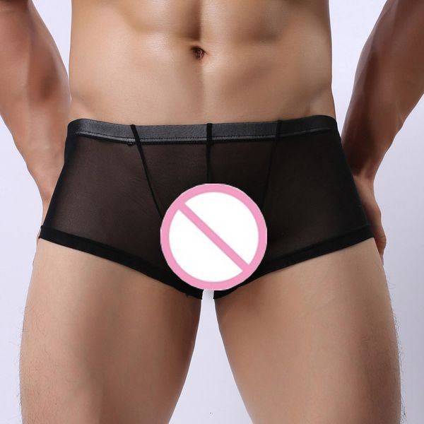 

underwear solid perspective pouch soft panties men's under boxer shorts men ropa interior hombre, Black;white