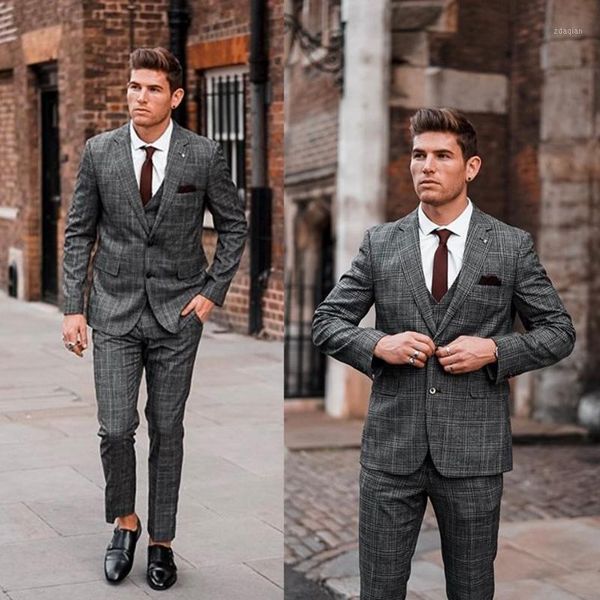 

men's suits & blazers 2021 mens suit wool blend 3 piece notched lapel costume homme formal two button men custom made, White;black