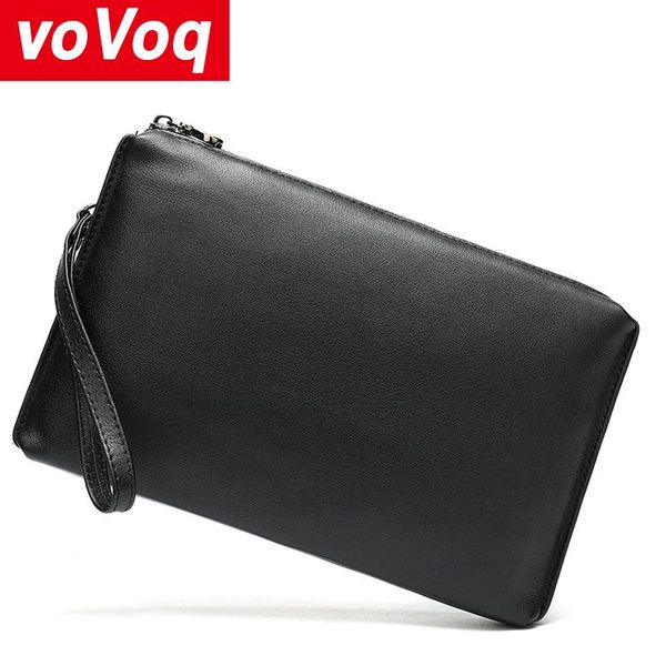 

wallets 2021 men's vertical mobile phone bag genuine leather zipper wear handbag purse soft wallet quality assurance, Red;black