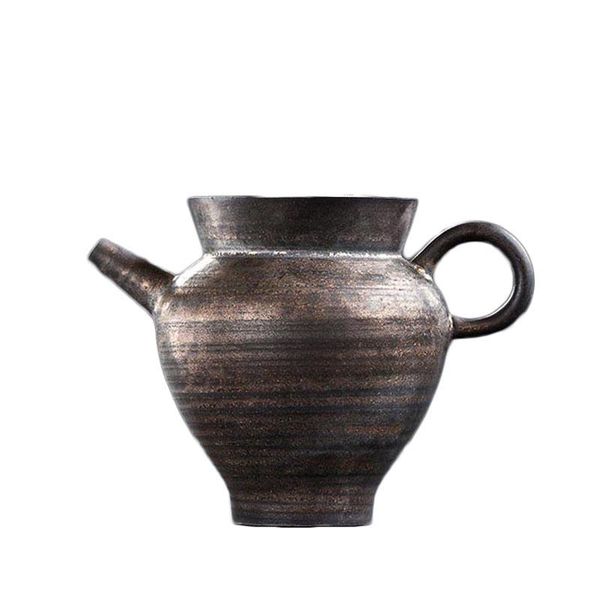 

mugs 200ml creative handle fair cup vintage coarse pottery tea mug handmade ceramic set chahai retro home decor crafts