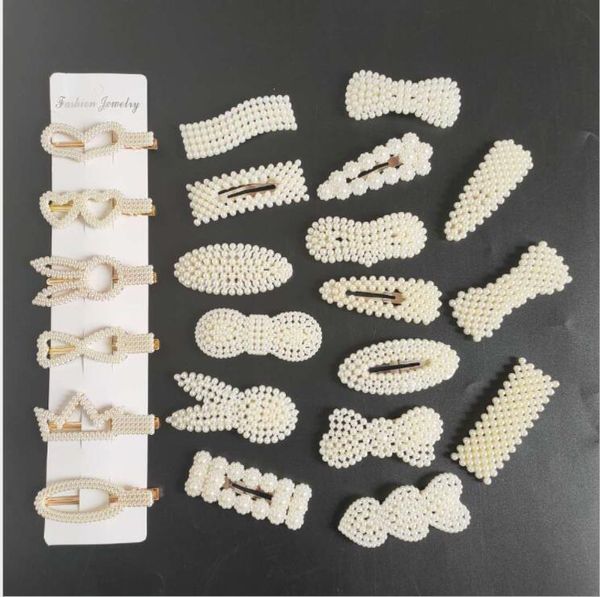 

jewelry cute woman design pearls hairpins creative baby hair girl clips barrettes lady party accessories gift mixed sent hugs fashion, Red;brown