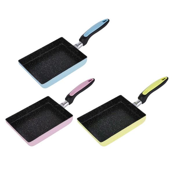 

pans non-stick skillet frying pan for gas induction cooker egg pancake pot kitchen dining tools cookware - 18x13x3cm