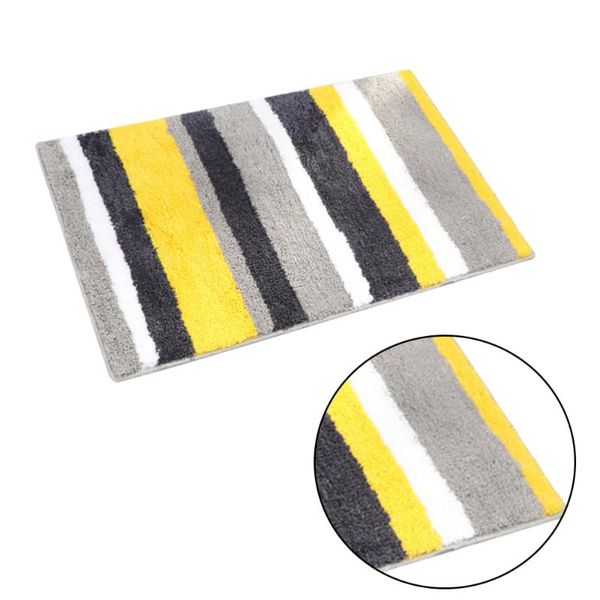 

microfiber mat double striped home living room carpet bathroom non-slip absorbent pad bathroom door water-absorbing anti-slip