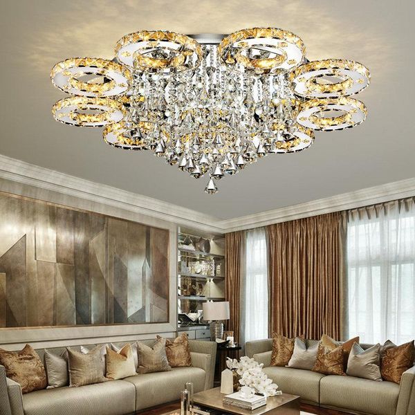 

modern led crystal ceiling lights for living room luminaria teto cristal ceiling lamps for home decoration ing