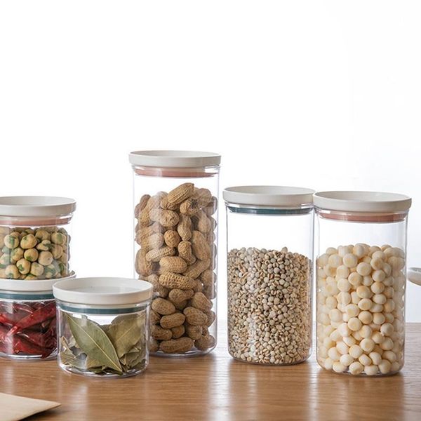 

storage bottles & jars superimposed grain tank useful food box plastic kitchen sealed jar fresh-keeping