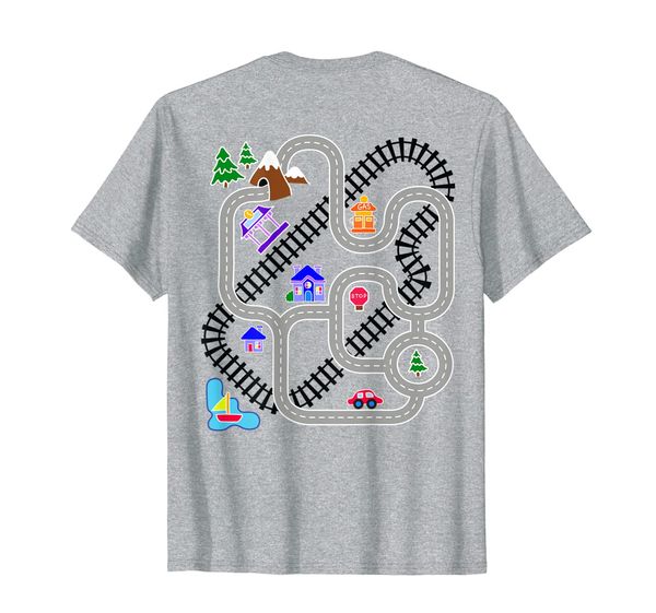 

mens novelty gifts for fathers day car train playmat rug t-shirt, White;black