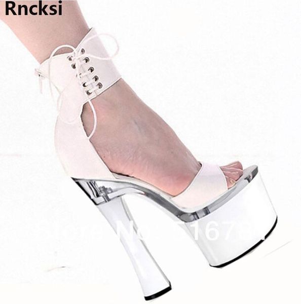 

sandals rncksi non-mainstream high heel cover shoes high-platform pole dancing 18 cm women's, Black