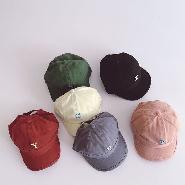 

summer arrival girls fashion letter hats kids korean design cotton 210528, Yellow