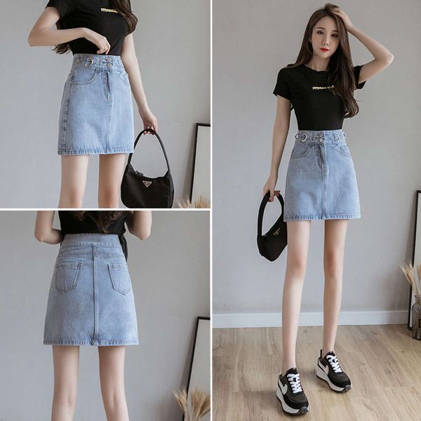 

2021denim skirt for women in summer 2021, Blue