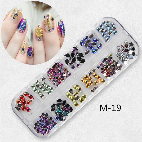 

nail art decorations 1@# 1box crystal rhinestones for manicure irregular micro bead diy charms accessories m19, Silver;gold