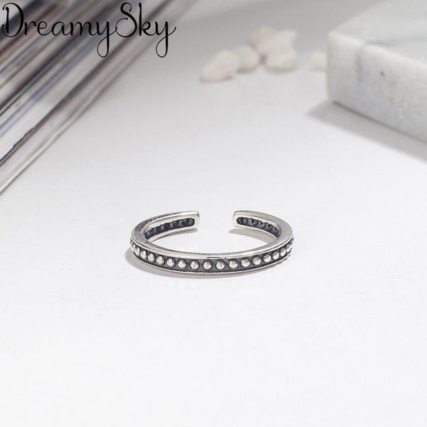 

wedding rings fashion jewelry vintage 925 sterling silver beads for women female finger anillos mujer girls party gifts, Slivery;golden