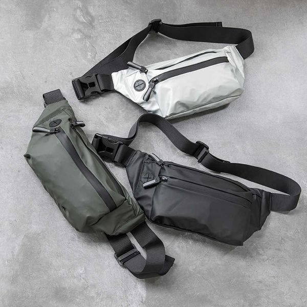 

waterproof man waist bag fashion chest pack outdoor sports crossbody bag casual travel bum belt bag 210708