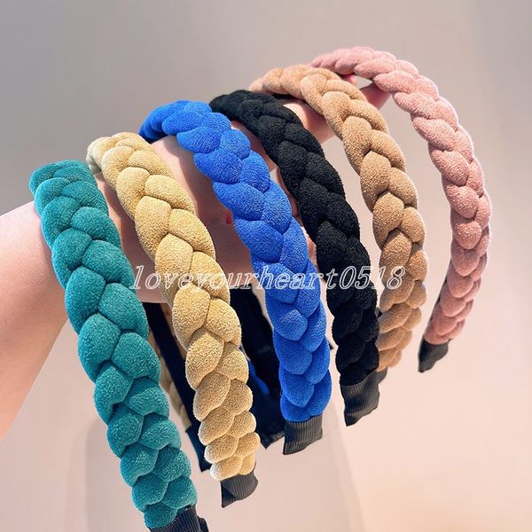

2021 leather wool braided headbands bezel hairband women clips hair accessories girl headband opaska do wlosow bandeau femme diademas, Silver