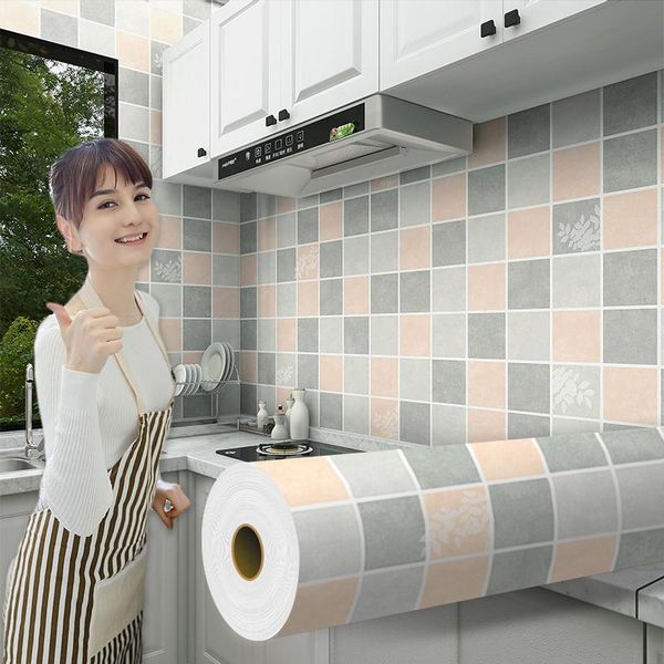 

wall stickers home tile kitchen decals diy oil resistant wallpaper bathroom vinilos cocina decoration eh50ts