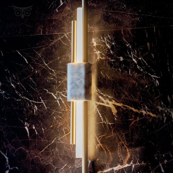 

wall lamp gold luxury marble led nordic designer loft art lamps metal villa lights decorative bar lighting light fixtures