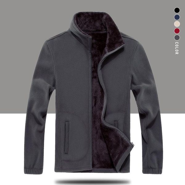 

men's jackets winter fleece jacket male warm coat 7xl 8xl sweatshirt thermal coats men solid thickened outwear inner liner, Black;brown