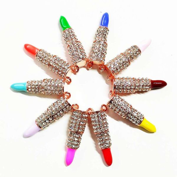 

10pcs lipstick charms for women diy jewelry accessories l2, Bronze;silver