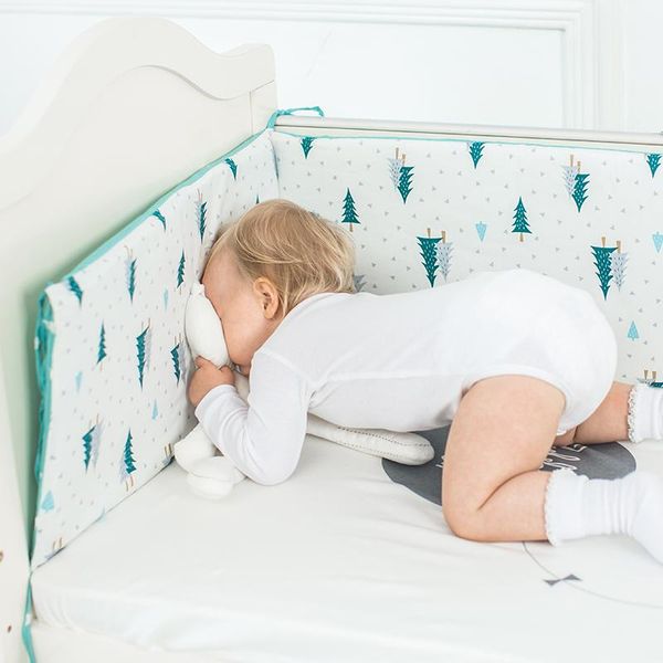 

baby bed bumper crib around cushion bumpers cartoon lovely guard fence cotton safety protection protector newborn toddler bed