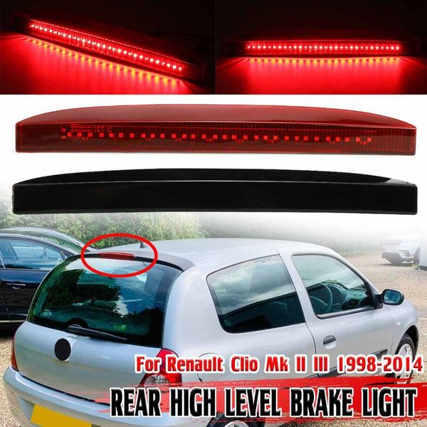 

emergency lights led car rear boot third brake slight trunk 3rd high level lamp for clio ii iii 1998-2014