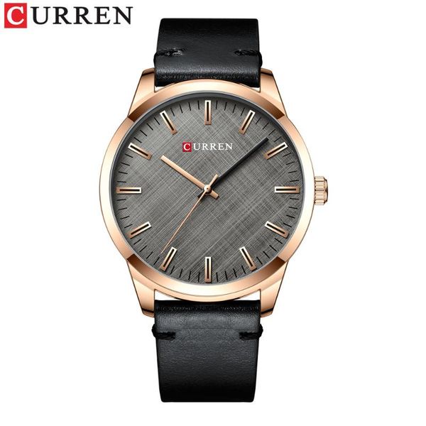 

wristwatches curren / carrion 8386 men's watch waterproof quartz business fashion belt, Slivery;brown