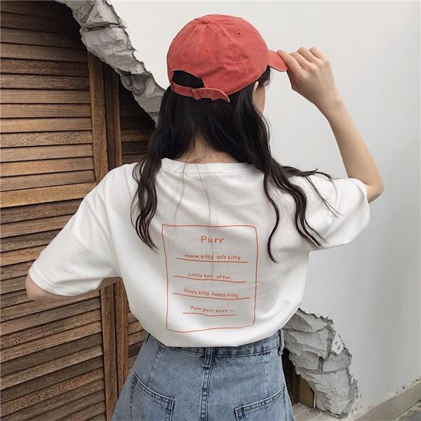 

women's t-shirt 2021 summer cute short sleeve tshirt female tshirts letter printed t shirt women 90s graphic harajuku white pink tee