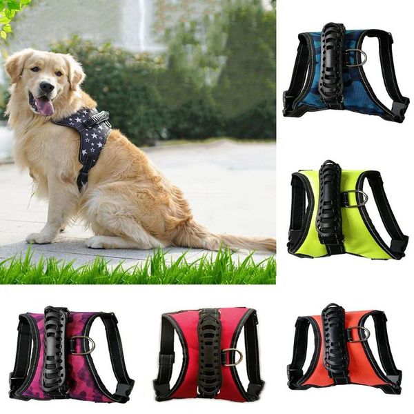 

dog collars & leashes pet puppy adjustable star breathable handle soft harness vest chest strap