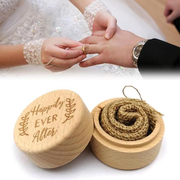 

gift wrap wedding ring box, personalized bearer custom wood rustic couple