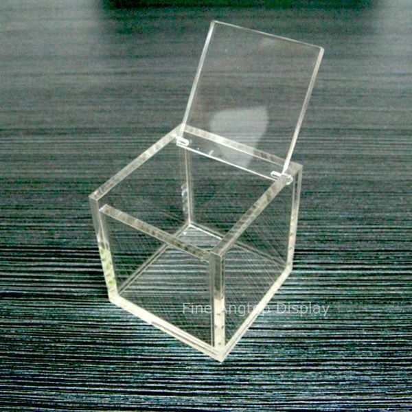 

gift wrap box acrylic clear cube 11x11x11cm wedding favor candy boxes christmas baby shower decoration