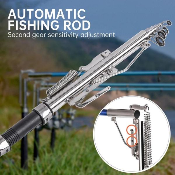 

automatic fishing rod 2.1/2.4/2.7m stainless steel sea river fishing rod spinning ring self-tapping