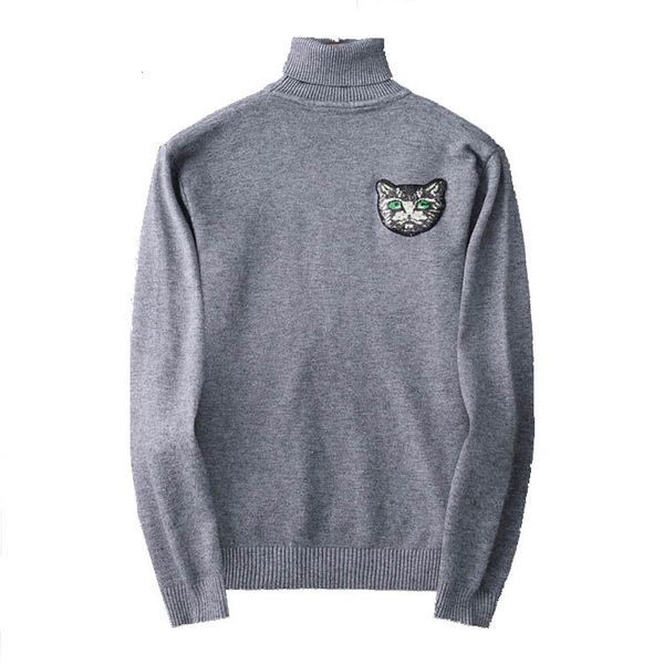 

2023 fashion men and women designer sweater casual couple high-neck long-sleeved knitted embroidery sweatshirt multicolor size shirts sweate, White;black