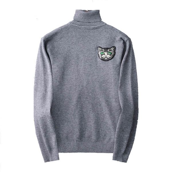 2024 Moda Erkek ve Kadın Tasarımcı Sweater Sıradan Çift Yüksek Neck Uzun Kollu Örme Nakış Sweatshirt Çok Molor Boyutu Sweaters Tasarımları