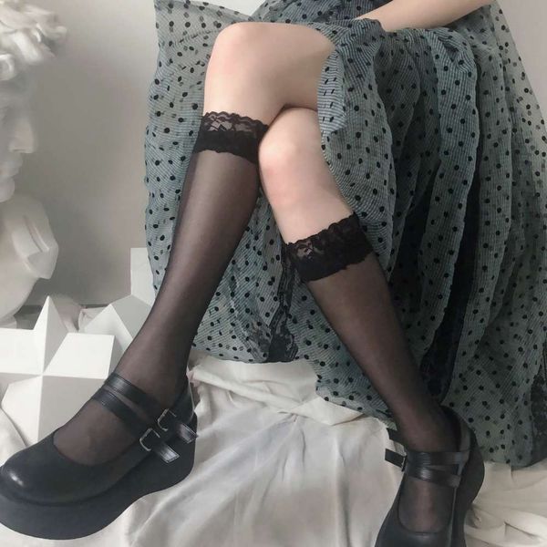 

ultra-thin transparent lace classic silk women, Black;white