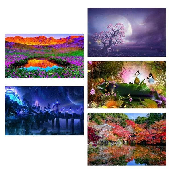 

diamond painting 5d diy full drill pleasant view cross stitch embroidery 5#