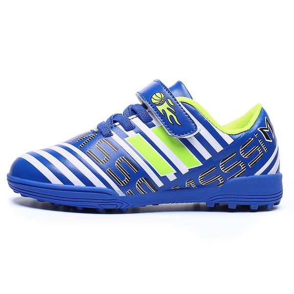 

kids soccer shoes short spike boys girls rubber sole sports training football shoes gold silver tf turf football boots eu 30-39