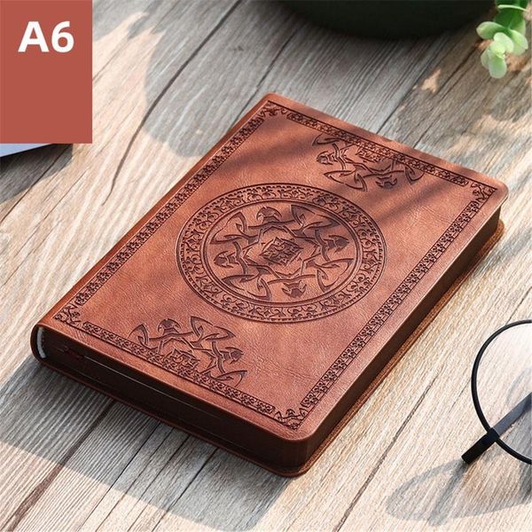 

portable vintage pattern pu leather notebook diary notepad stationery gift r66f notepads, Purple;pink