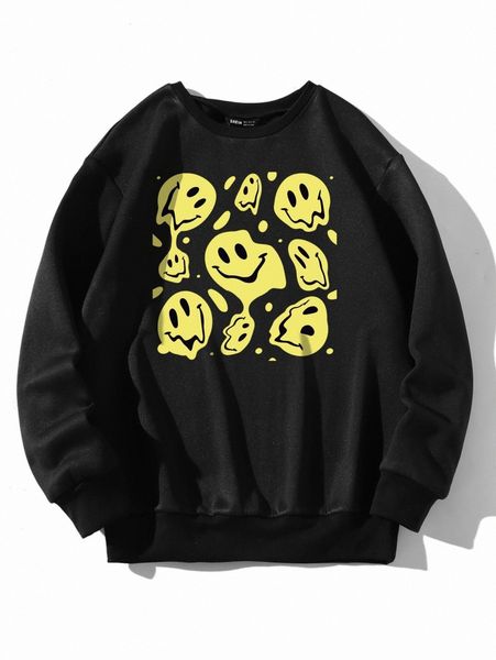 

cartoon graphic thermal sweatshirt z4gj#, White;black
