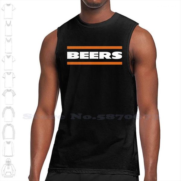 

because beers summer funny tank sleeveless vest for men women beer, White;black