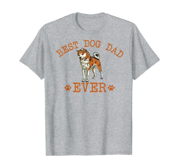 

akita inu dog dad ever funny pet dad/father's day gift t-shirt, White;black