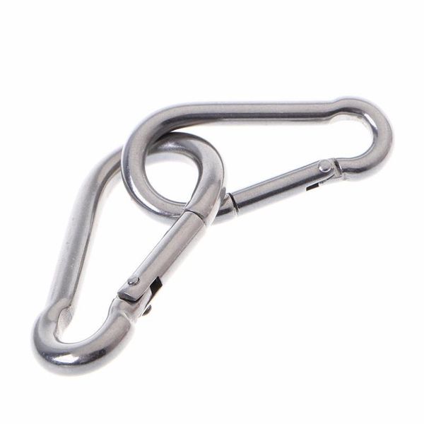 

304 stainless steel spring carabiner snap hook keychain quick link lock buckle 304 s jllvao