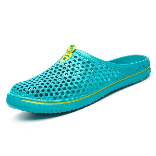 

casual sandals summer 2019 couple bells for lovers garden shoes men beach footwear plus size breathing slipper, Black