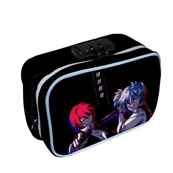 

cosmetic bags & cases assassination classroom portable storage stratification case password lock zipper box women makeup organizer bag