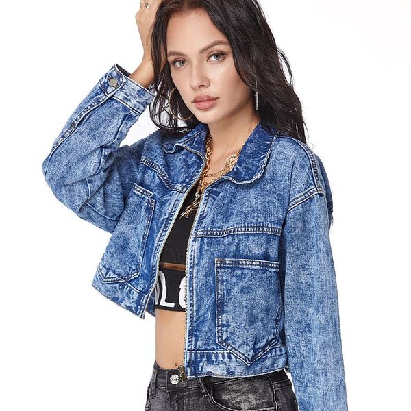 

ladies denim short jacket fashion street style denim jacket versatile ladies, Black;brown