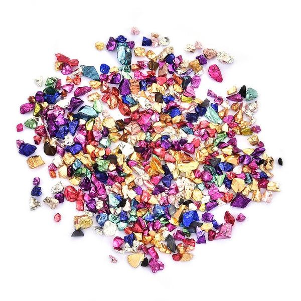 

nail art decorations decoration accessories irregular fragments epoxy filling sand painting small bottle of design glass broken stone, Silver;gold
