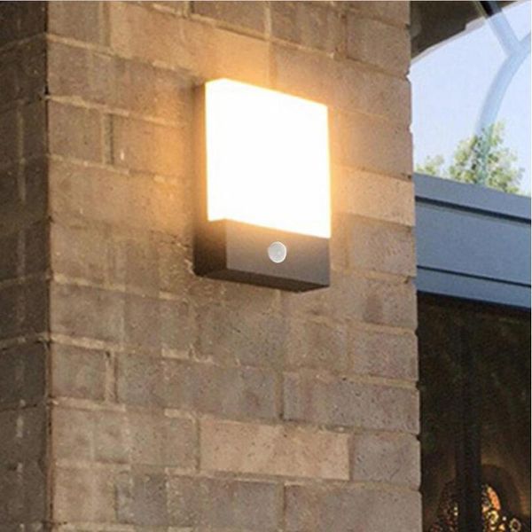 

18w pir motion sensor outdoor wall lamp infrared human induction waterproof wall light garden balcony villa porch light